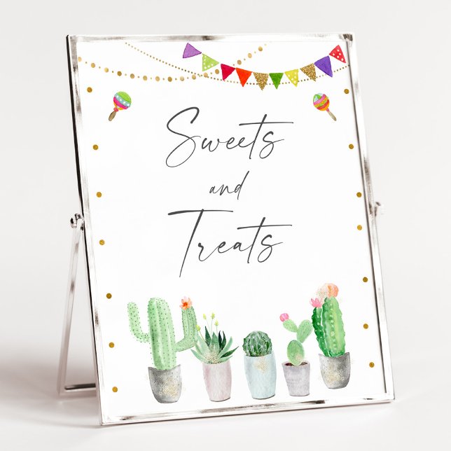 Fiesta Cactus Sweets and Treats Birthday Sign (Creator Uploaded)