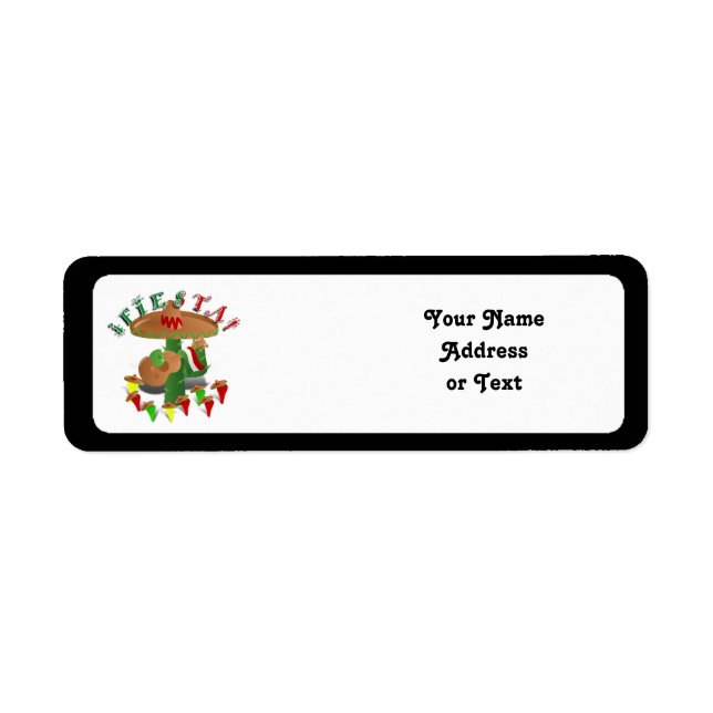 Fiesta Cactus with Guitar & Dancing Peppers (Front)