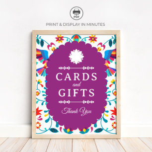 Fiesta Cards and Gifts Bridal Shower Sign