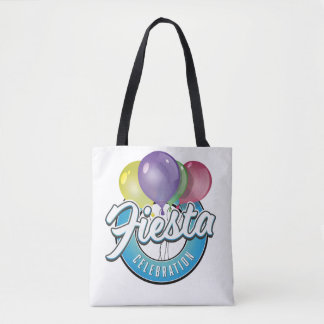 Fiesta Celebration retro blue logo Tote Bag