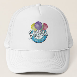 Fiesta Celebration retro blue logo Trucker Hat