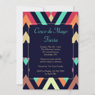 Fiesta Chevron Invitation