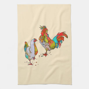 Fiesta Chickens Kitchen Towel 16" x 24"