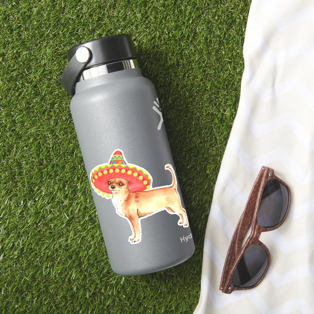 Fiesta Chihuahua Vinyl Sticker (HydroFlask Insitu)