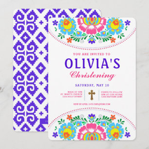 Fiesta Christening Invitation