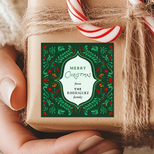 Fiesta Christmas Favor Sticker