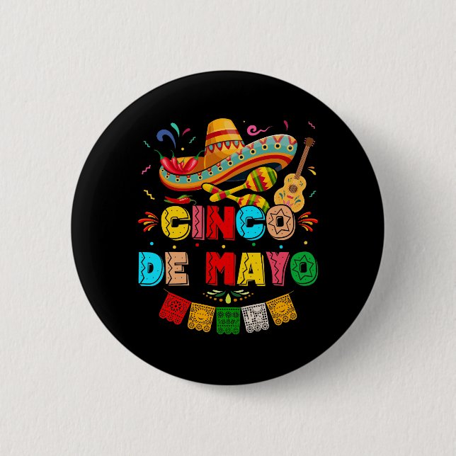 Fiesta Cinco de Mayo 6 Cm Round Badge (Front)