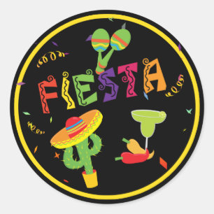 Fiesta Cinco De Mayo Colourful Party Stickers
