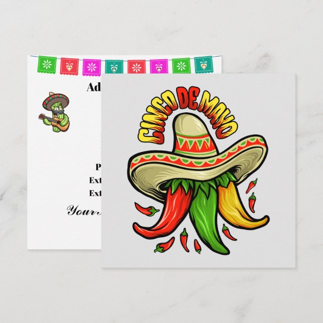 Fiesta - Cinco de Mayo Invitation (Front/Back)