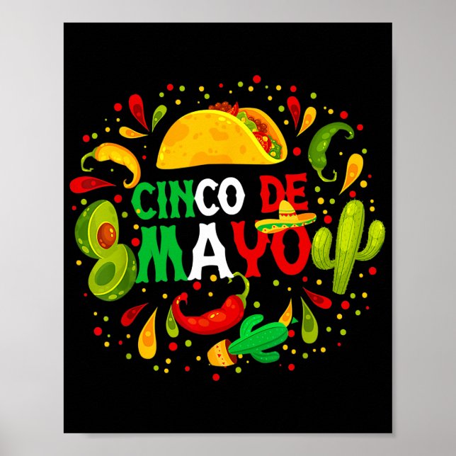 Fiesta Cinco De Mayo Party Mexican Men Women  Poster (Front)