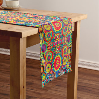 fiesta circles short table runner