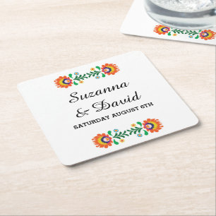 Fiesta Coasters Mexican Lime Drinks Wedding Party