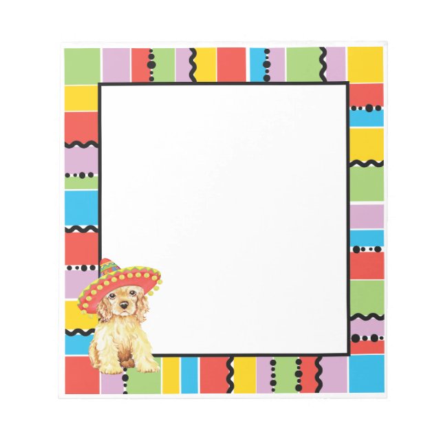 Fiesta Cocker Spaniel Notepad (Front)