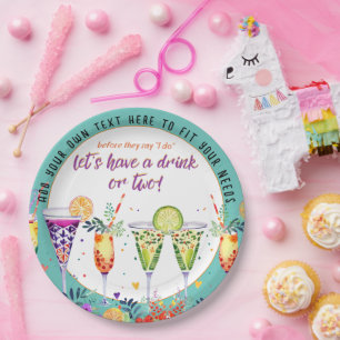 FIESTA  Cocktails Custom Paper Plate