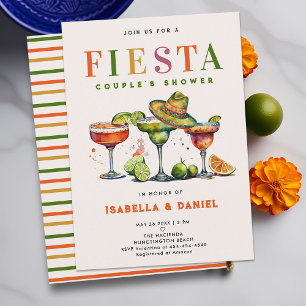 Fiesta Coed Jack and Jill Wedding Couple Shower Invitation