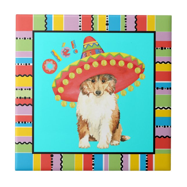 Fiesta Collie Tile (Front)