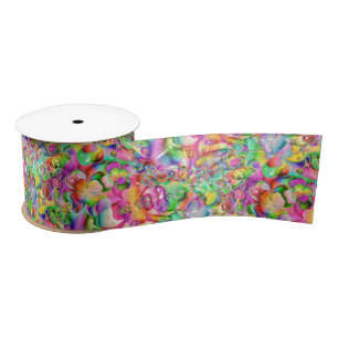 Fiesta Colours 3" Wide Satin Ribbon, 2 Yard Spool Satin Ribbon