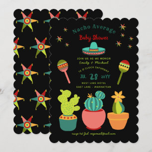 FIESTA Couples BABY SHOWER Flowers Llama Modern Invitation