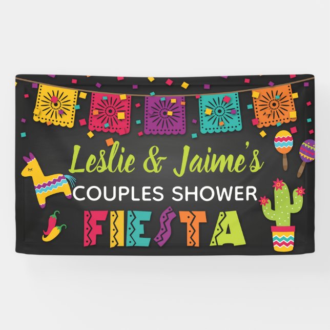 Fiesta Couples Shower Banner (Horizontal)
