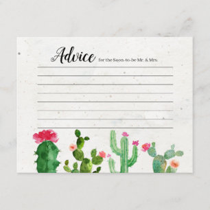 Fiesta Couples Shower Modern Advice Card