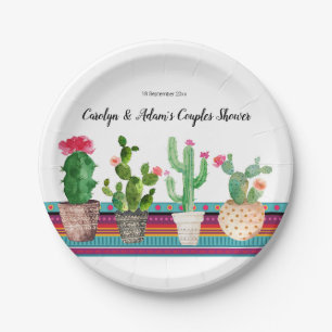 Fiesta Couples Shower Party Paper Plates