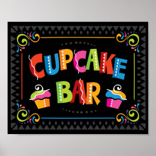 Fiesta CUPCAKE BAR Party Sign Print