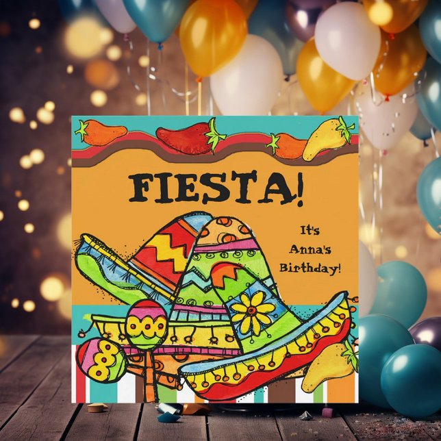 Fiesta Customised  Birthday Invitations (Creator Uploaded)