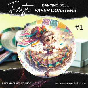 Fiesta Dancing Doll (#1) Paper Coaster Sets