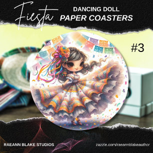 Fiesta Dancing Doll (#3) Paper Coaster Sets