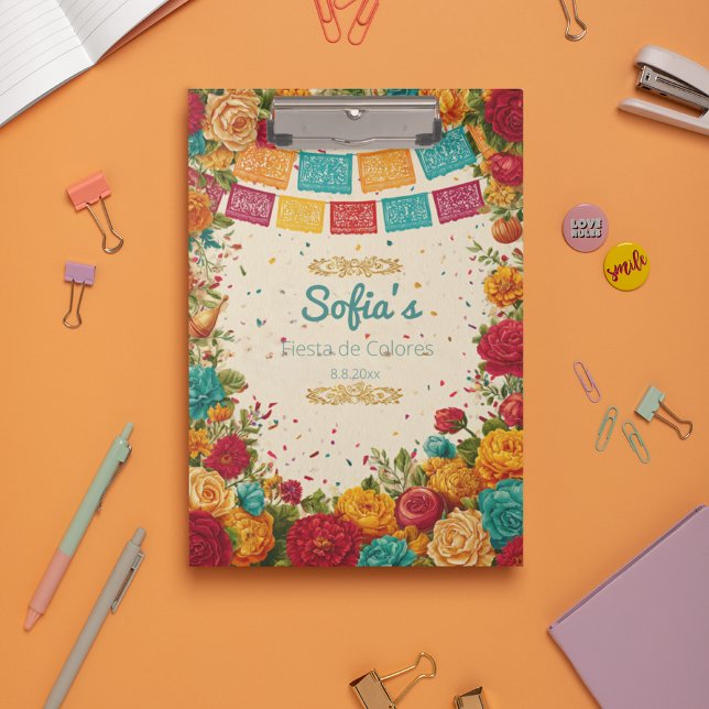 Fiesta de Colores Quinceanera, custom Clipboard (Creator Uploaded)