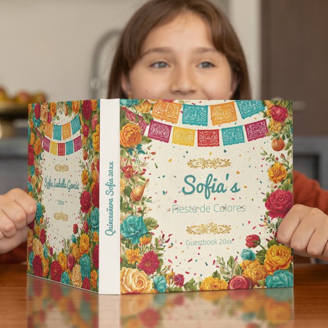 Fiesta de Colores Quinceanera, custom Guest Book (Creator Uploaded)