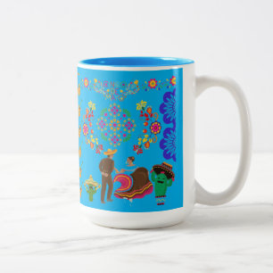 Fiesta de Colours azure Two-Tone Coffee Mug