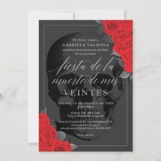 Fiesta de la Muerte de mis Veintes Invitation