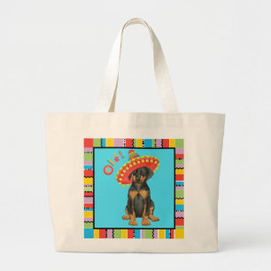 Fiesta Doberman Pinscher Large Tote Bag