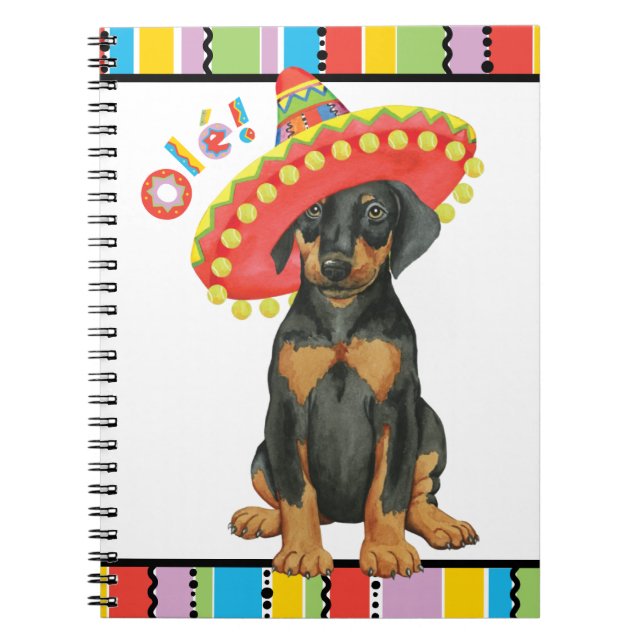 Fiesta Doberman Pinscher Notebook (Front)