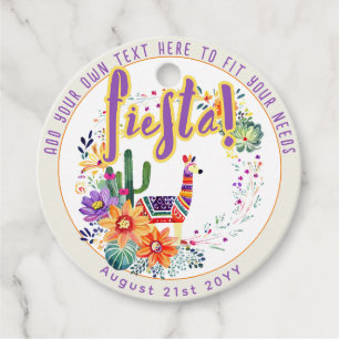 FIESTA Drama Llama Folkart Flowers Custom Favour Tags