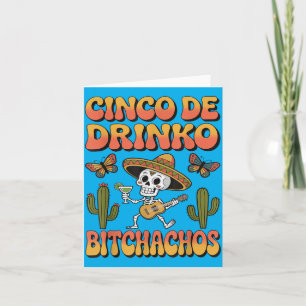 Fiesta Drink Achos Cinco De Mayo Mexican Drinking Card