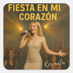 Fiesta en mi corazón - Aufkleber Square Sticker