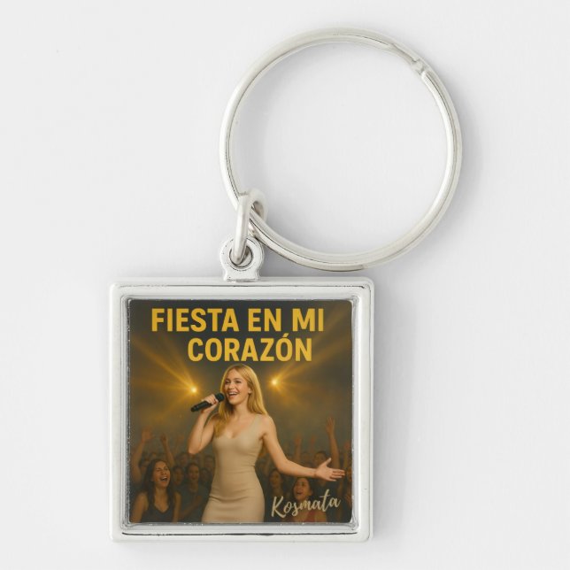 Fiesta en mi corazón - Schlüsselanhänger Key Ring (Front)