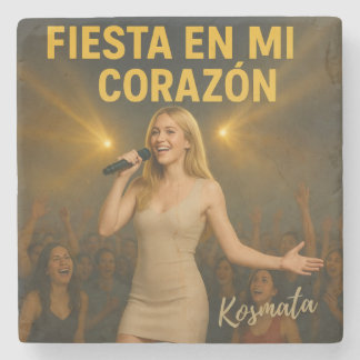 Fiesta en mi corazón - Untersetzer Stone Coaster