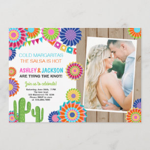 Fiesta Engagement Party Invitation Mexican Cactus