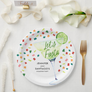 Fiesta Engagement Party Paper Napkins Paper Plate
