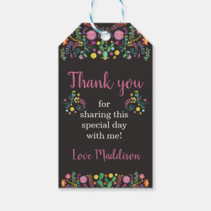 Fiesta Favour Tags Fiesta Floral Gift Tags