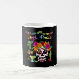 "Fiesta Finale" Colourful Sugar Skull Bachelorette Coffee Mug