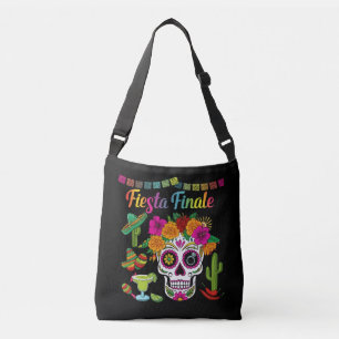 "Fiesta Finale" Colourful Sugar Skull Bachelorette Crossbody Bag