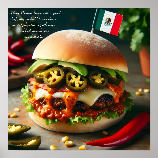 Fiesta Firecracker Burger Poster (Front)
