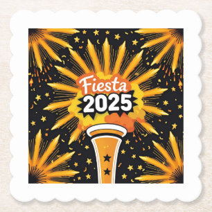 Fiesta Fireworks Independence Paper Coaster