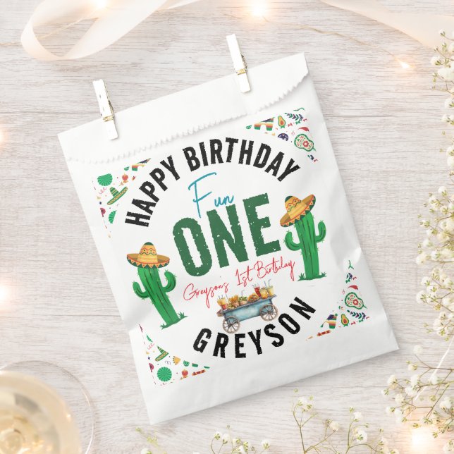 Fiesta First | 1st Birthday Party Favour Bags (Clipped)