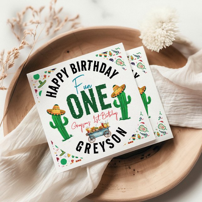 Fiesta First | 1st Birthday Party Napkin (Creator Uploaded)