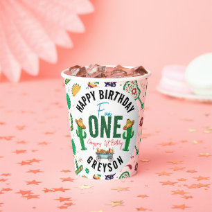 Fiesta First 1st Birthday Party Paper Cups